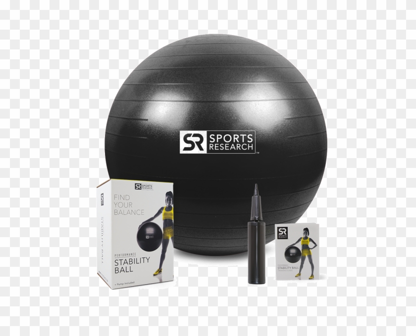 Sports Research Exercise Stability Ball With Pump 65cm - Exercise Ball Clipart