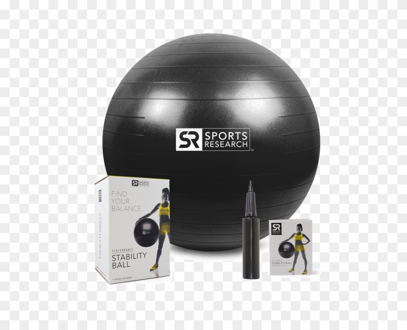 Sports Research Exercise Stability Ball With Pump 65cm - Exercise Ball Clipart #5135755
