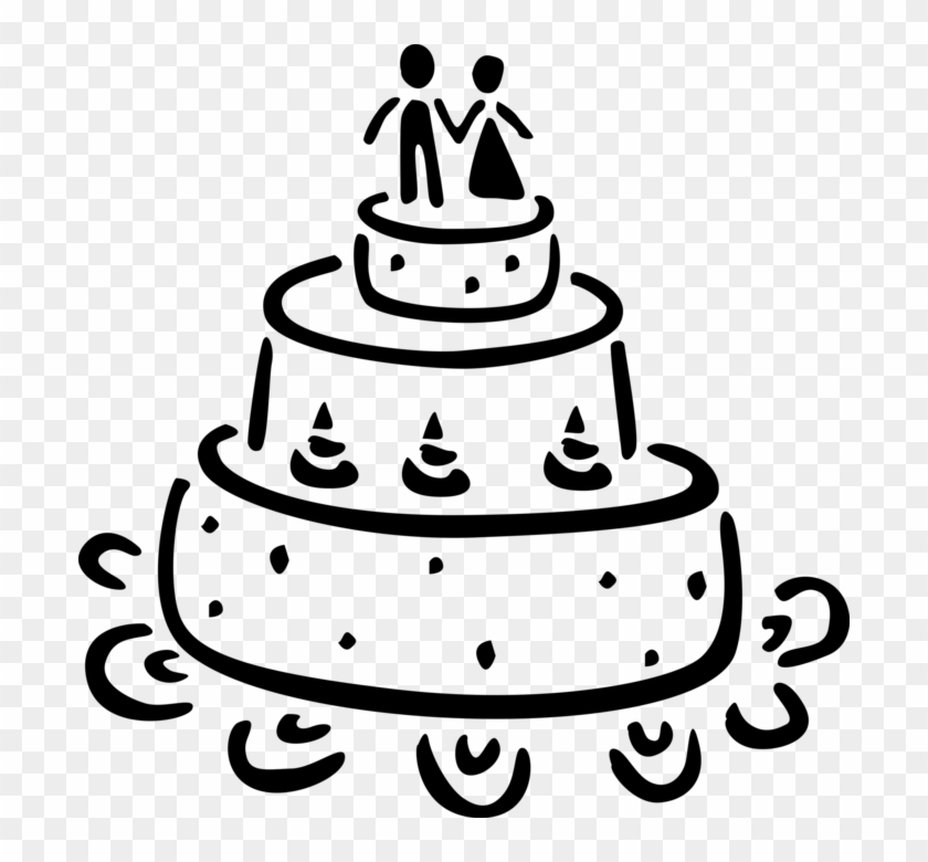 Cake Vector Png - Wedding Cake Vector Png Clipart #5136852