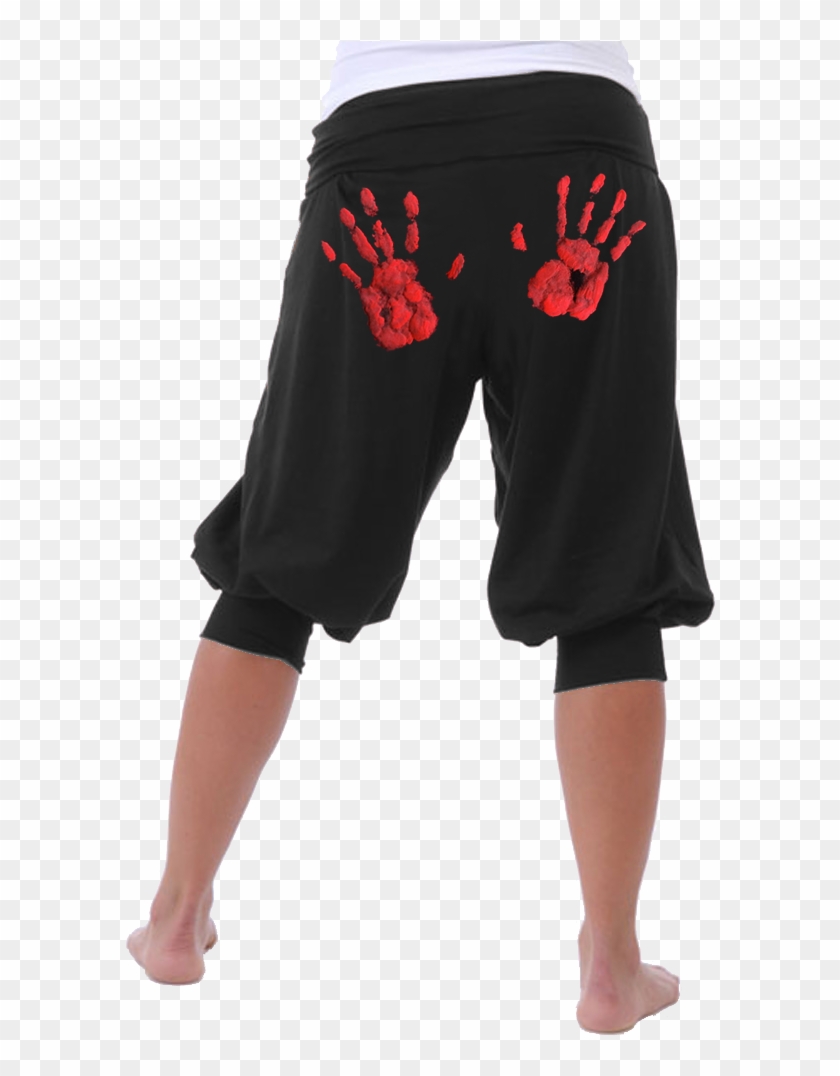 Pant, Short With Funny Hand Prints ☆ - Handabdruck Auf Hose Clipart #5139001