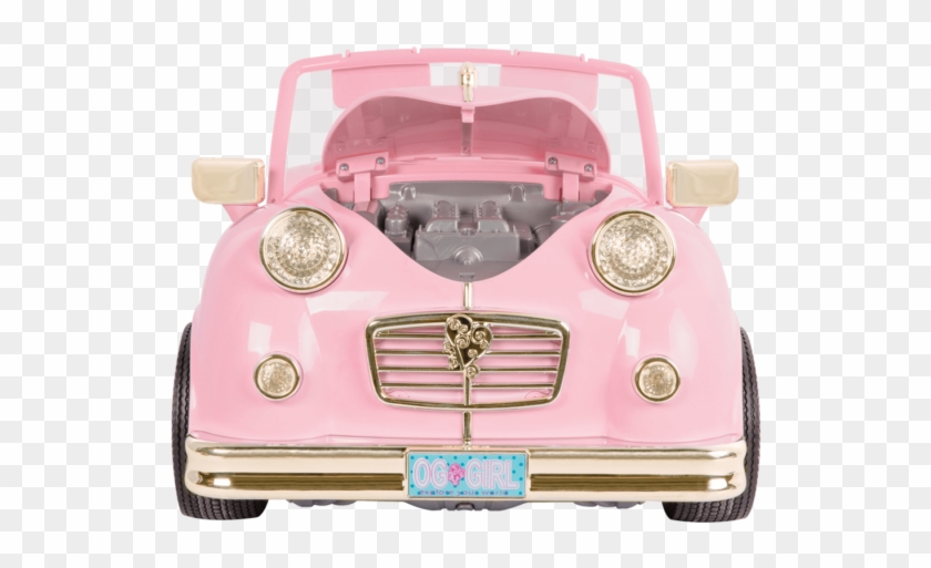 In The Drivers Seat Retro Cruiser Pink Engine View04 - Our Generation Retro Convertible Car Clipart