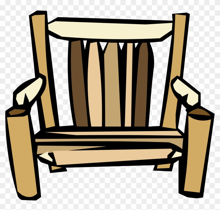 Chair Clip Wood Furniture - Club Penguin Chair - Png Download #5139464