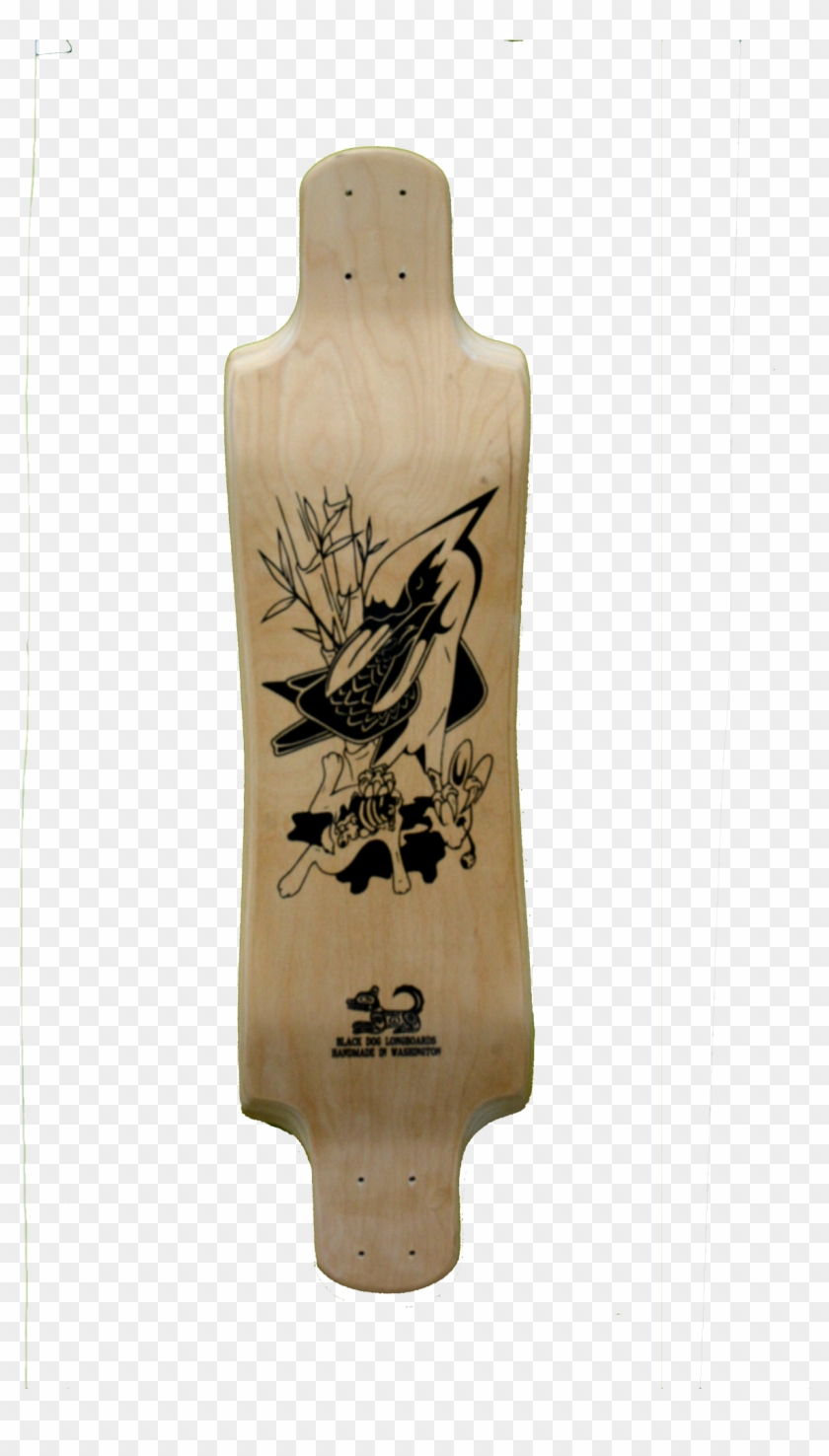 Black Dog Kookaburra Graphic Longboard Deck - Longboard Clipart #5139710