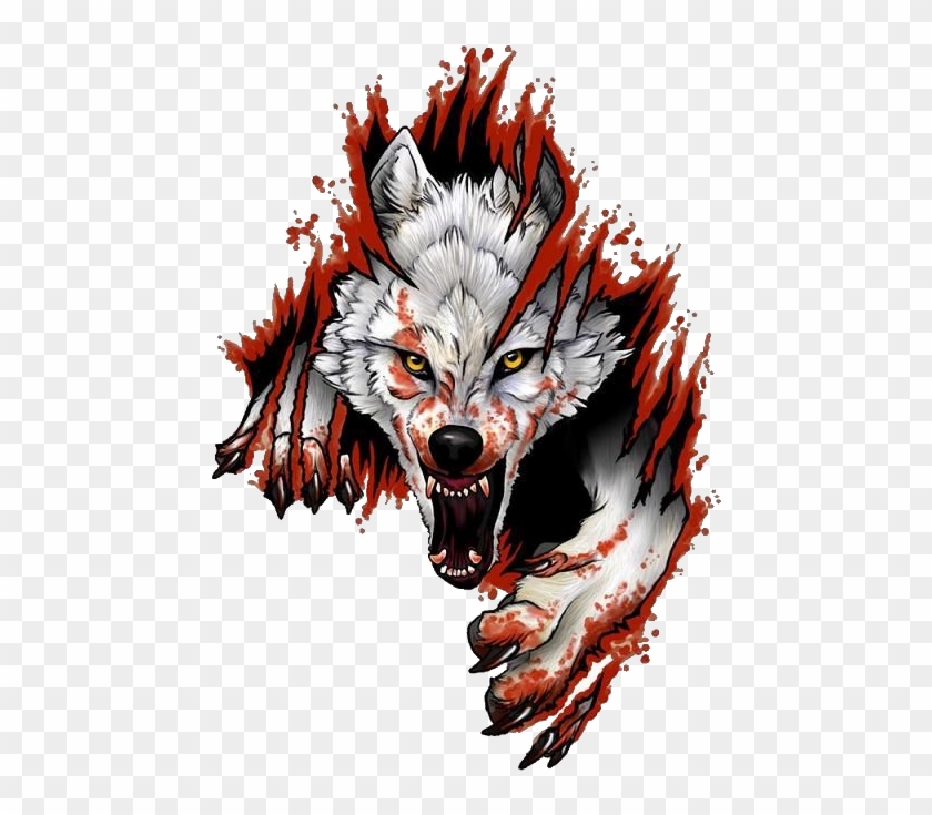 Tattoo Wolf Black Dog Sleeve Free Clipart Hd - Badass Wolf - Png Download