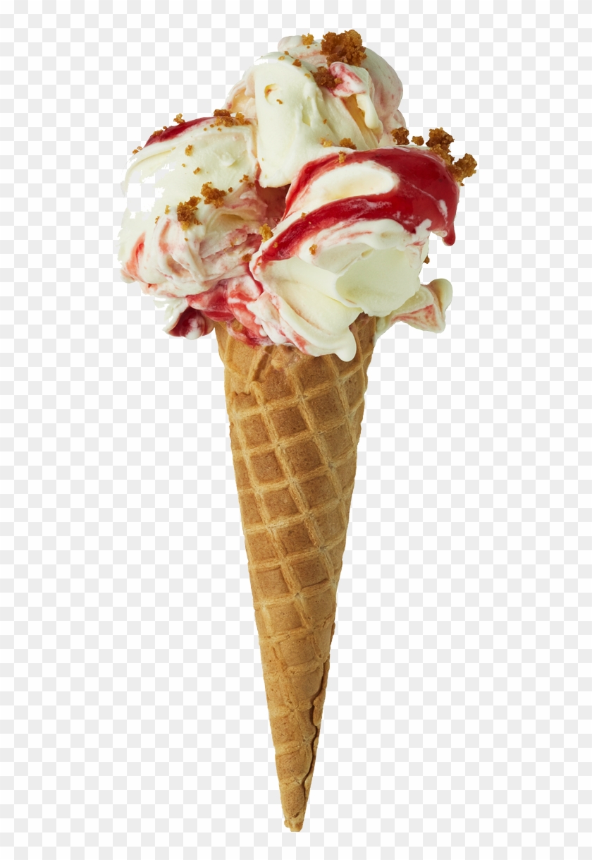 Strawberry Cheese Cake - Ice Cream Cone Clipart #5141066