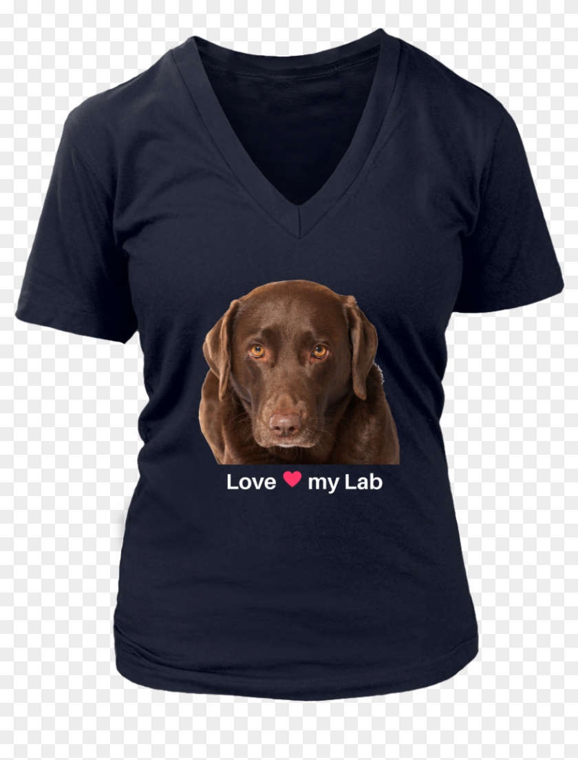 Chocolate Lab Contour Women's V-neck Shirt - T-shirt Clipart #5141927