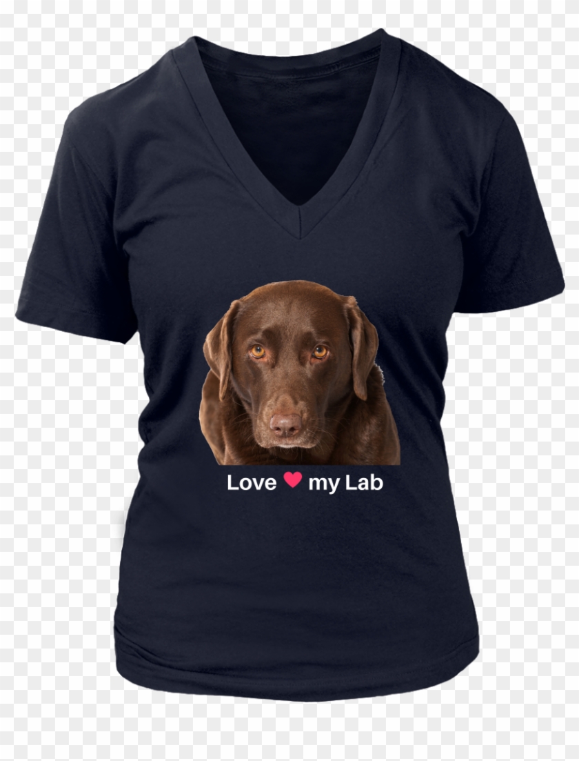 Chocolate Lab Contour Women's V-neck Shirt - T-shirt Clipart