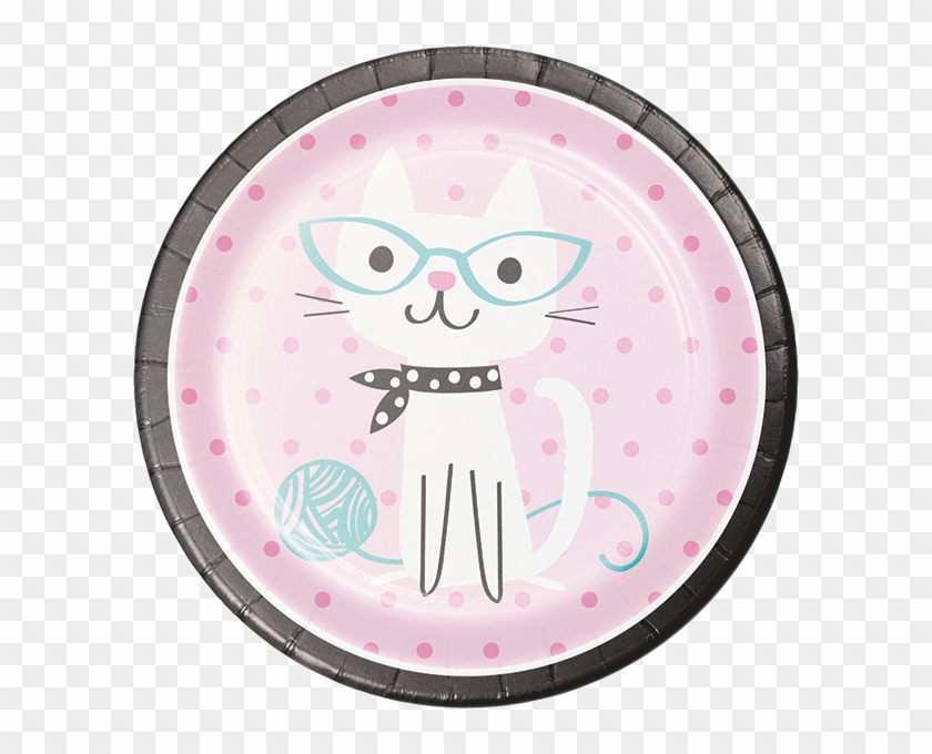 Cat Dinner Plates - Purrfect Kitty Cat Clipart