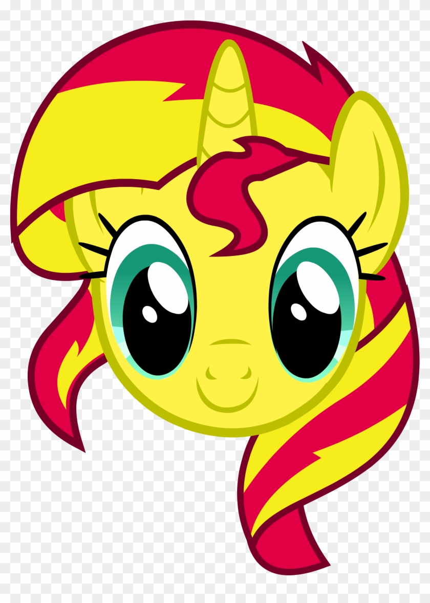 Eyelashes Clipart Unicorn - My Little Pony Sunset Shimmer Face - Png Download