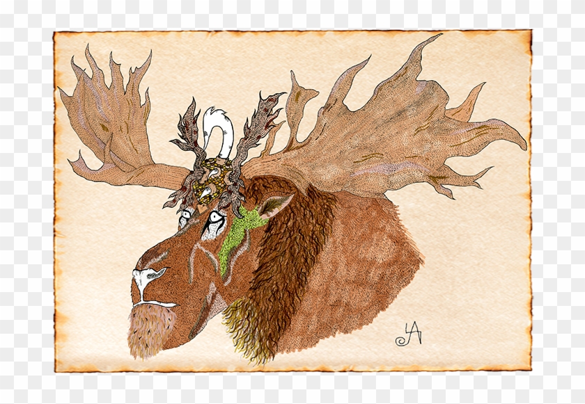 Stag Moosegiant Creatures Of The Swamp-like Mires Of - Creative Arts Clipart