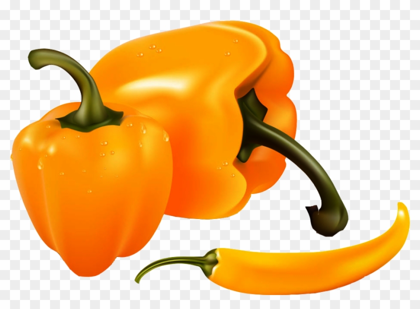Bell Banana Clip Art Persimmon Vector - Scotch Bonnet Pepper With Transparent Background - Png Download #5143876