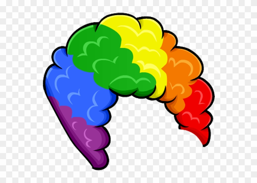 Rainbo Clown Wig - Clip Art Clown Wig - Png Download