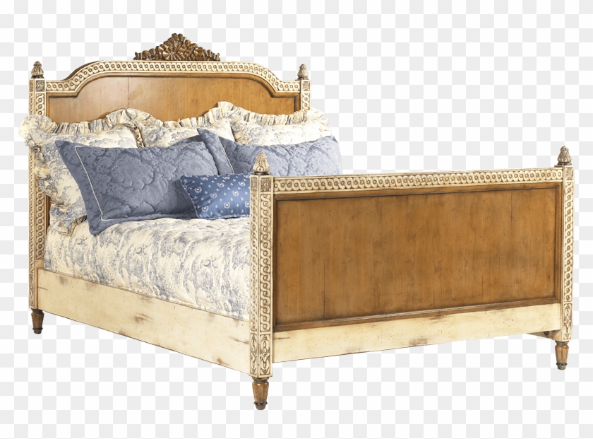 French Heritage Lilles Wood Panel Queen Bed Vouray - Bed Frame Clipart #5145108