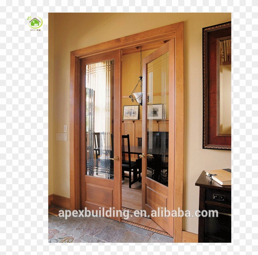 Wood Exterior Doors Double Entry Wood Doors Wood Panel - Wood Door Clipart #5145222