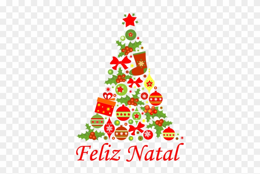 Arvore De Natal 3d Png - Christmas Tree And Gifts Background Clipart
