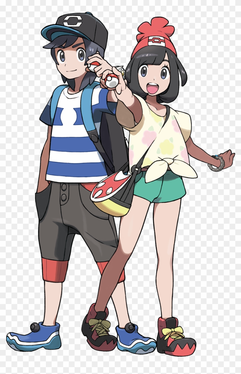 Yo Va Mizuki - Pokemon Sun And Moon Main Characters Clipart