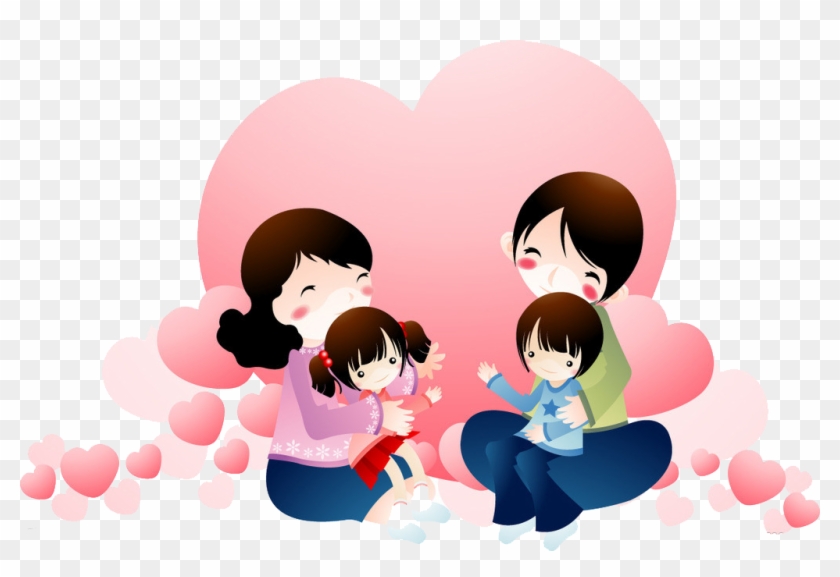 Family Happiness Child Between And Children Full Ⓒ - Amor Entre Pais E Filhos Clipart #5146158
