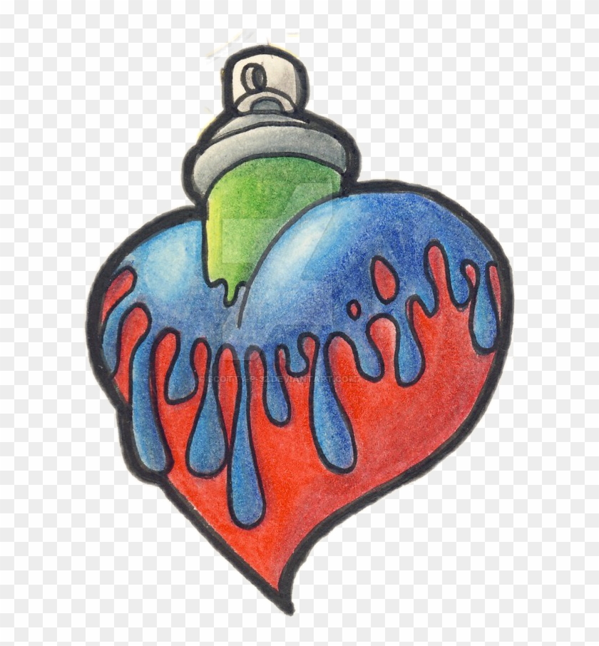#heart #graffitti #grafittiheart - Creative Arts Clipart #5146780