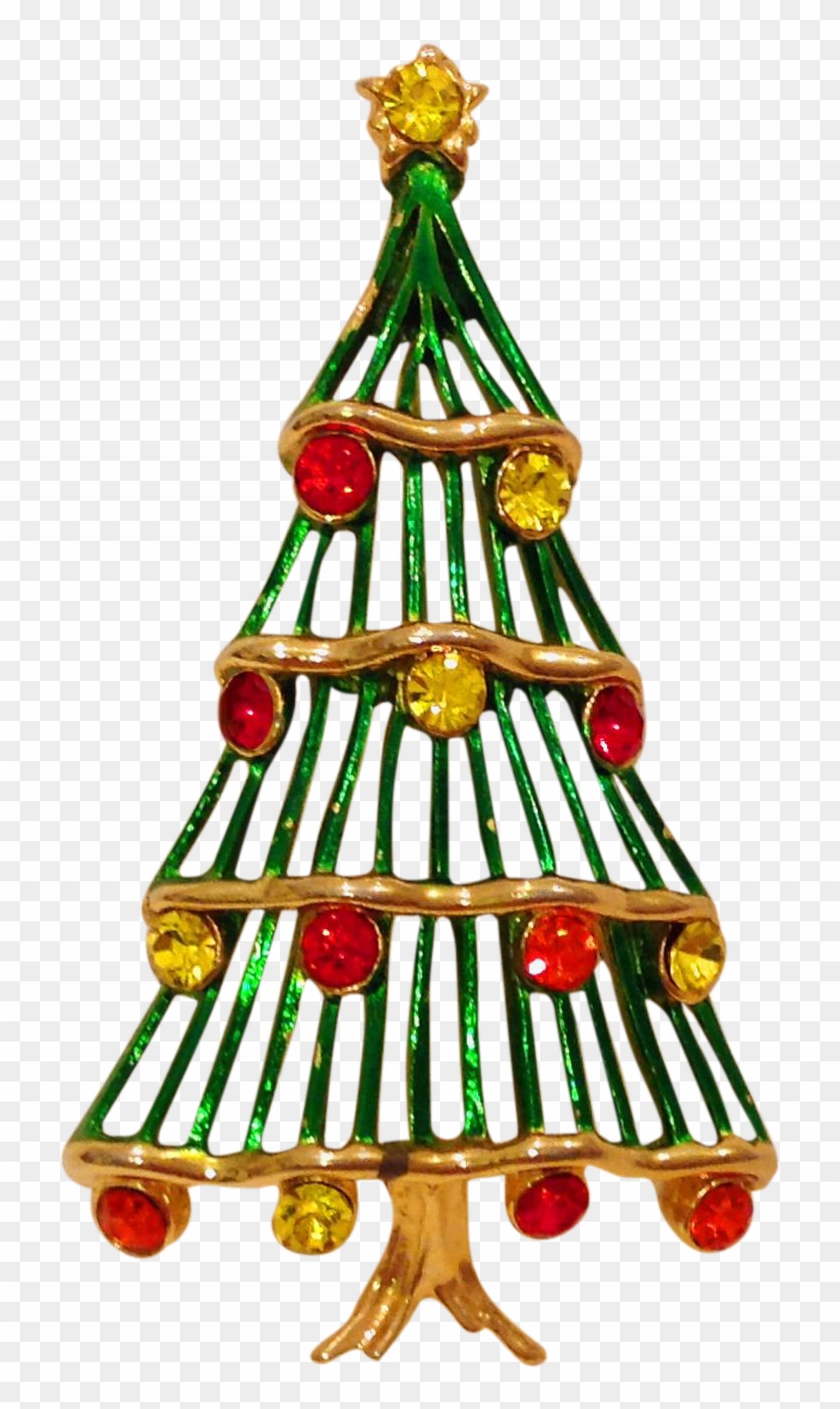 Vintage Christmas Tree Pins Lovely Christmas Tree Pin - Christmas Tree Clipart