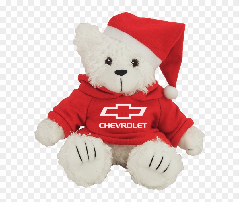 White Chevrolet Christmas Teddy Bear - Chevrolet Clipart