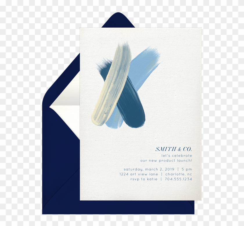 Acrylic Invitations In Blue Transparent Background - Poster Clipart #5147504