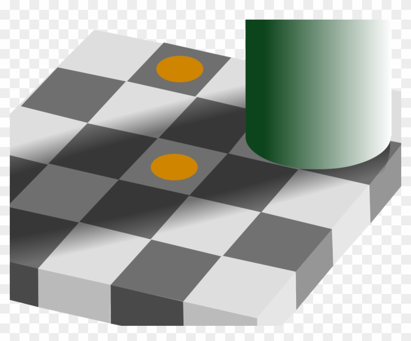 Optical Grey Squares Orange Brown - Same Colour Optical Illusion Clipart #5147565