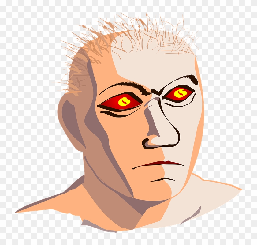 Bald Man Old Devil Evil Demon Human Monster - Devil Clipart #5147696