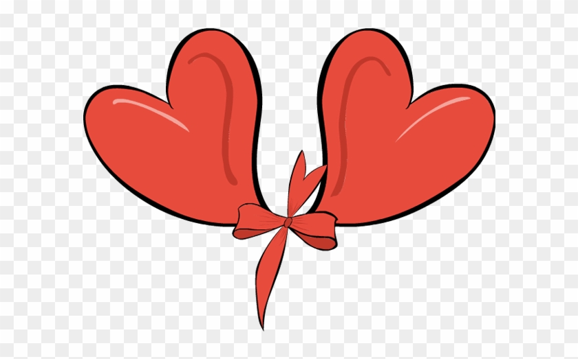 Clip Art Heart String Tied Ribbon Valentines Day Border - Heart - Png Download