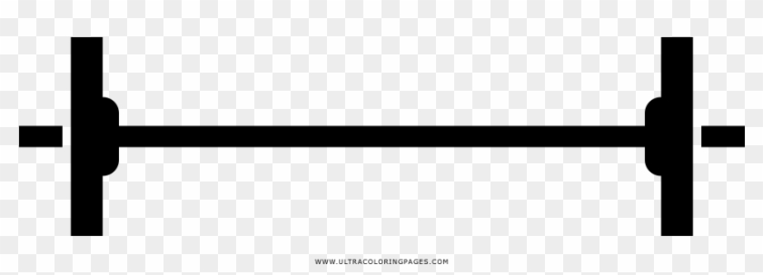 Barbell Coloring Page - Black-and-white Clipart