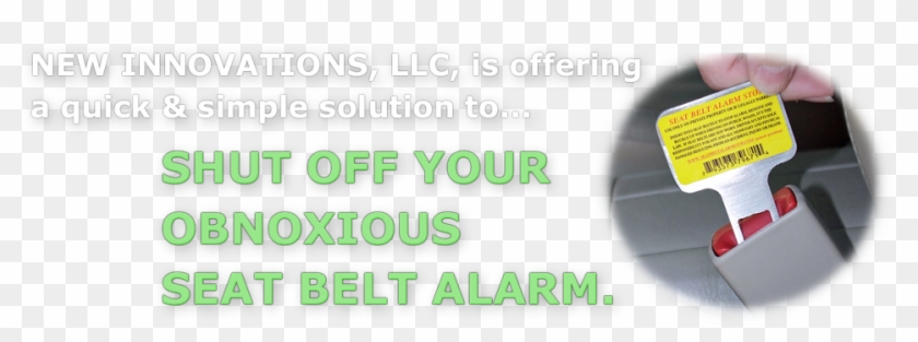 Shut Off Your Seat Belt Alarm With The Seat Belt Alarm - Graphics Clipart
