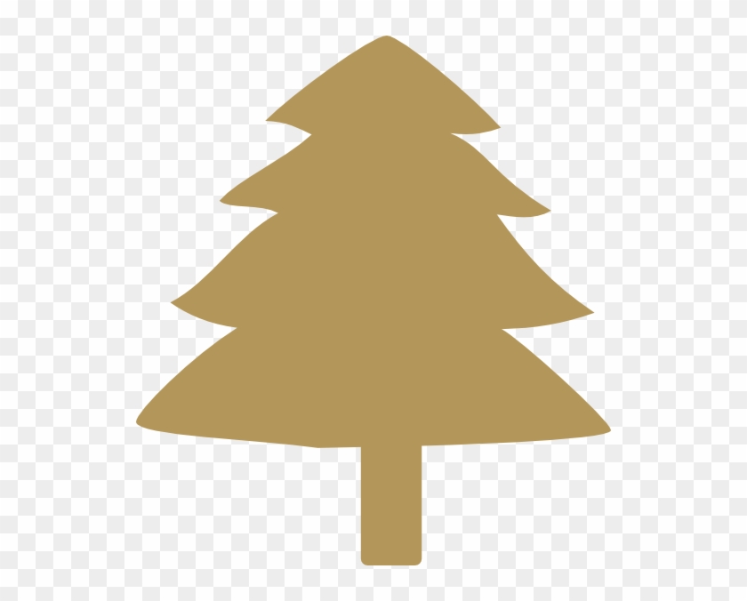 Christmas Tree Gold Clipart - Png Download