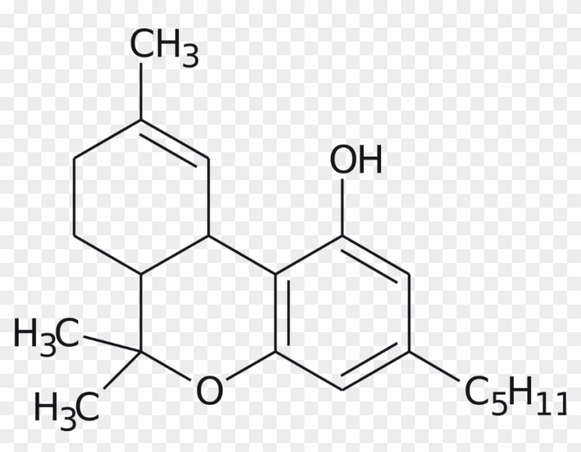 Donde La Marihuana Medicinal Sigue Estando Prohibida - Thc Molecular Structure Clipart #5148675