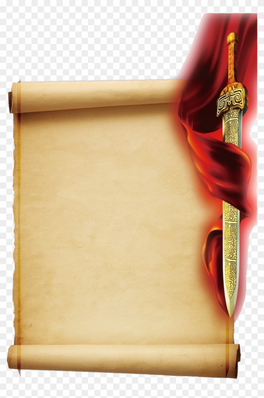#scroll #oldschroll #paper #oldpaper #sword - Portable Network Graphics Clipart #5149139