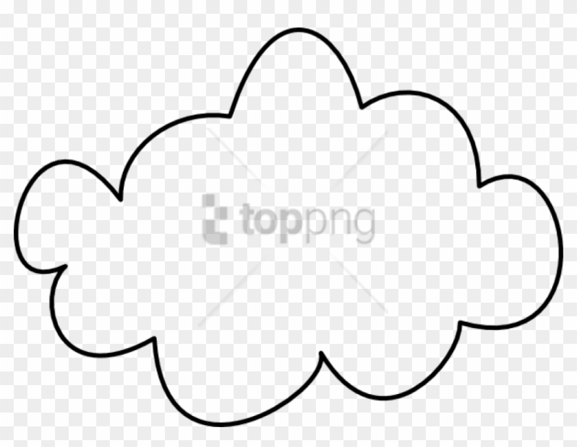 Clouds Drawing Png Png Image With Transparent Background - Transparent Cloud Clipart Black And White