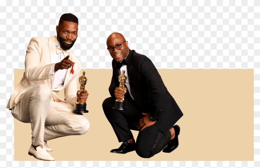 Tarell Alvin Mccraney, Barry Jenkins And Two Oscars - Gentleman Clipart #5149215