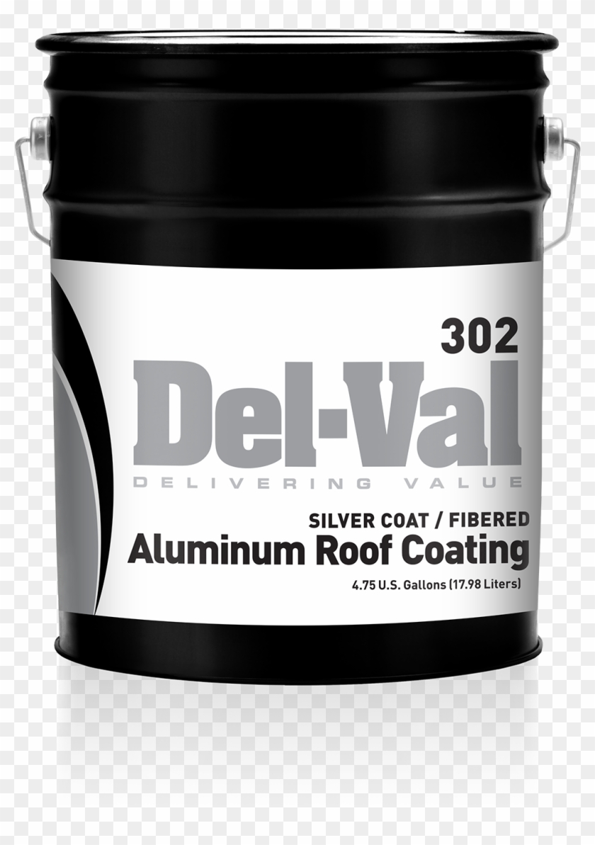 Del-val 302 Silver Coat Fibered Aluminum Roof Coating - Food Clipart #5149528