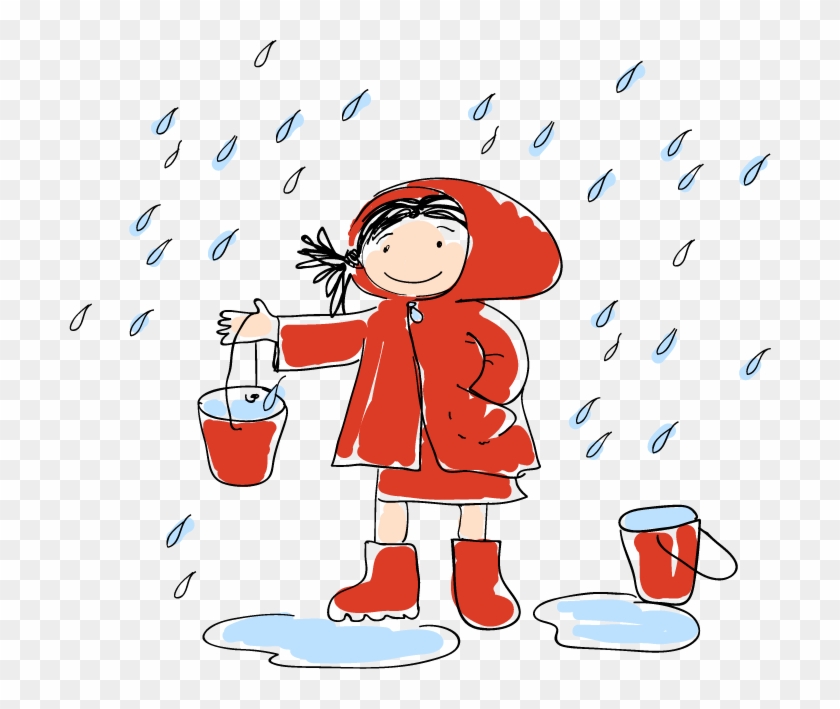 Rain Clipart Bucket - Buckets Collecting Rain - Png Download #5149624