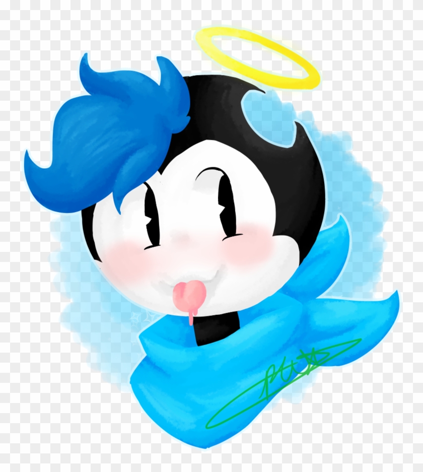 Jpg Black And White Library Angels And Demons Clipart - Zendy The Half Angel Demon - Png Download