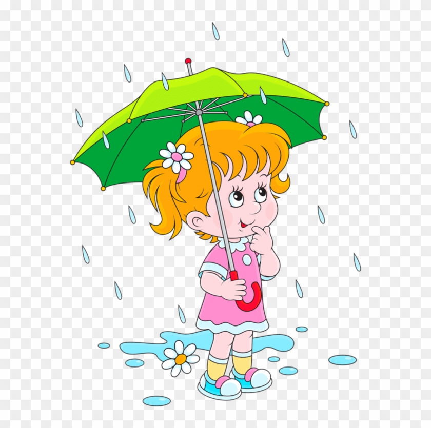 Kids Playing In Rain Clipart - Png Download #5149753