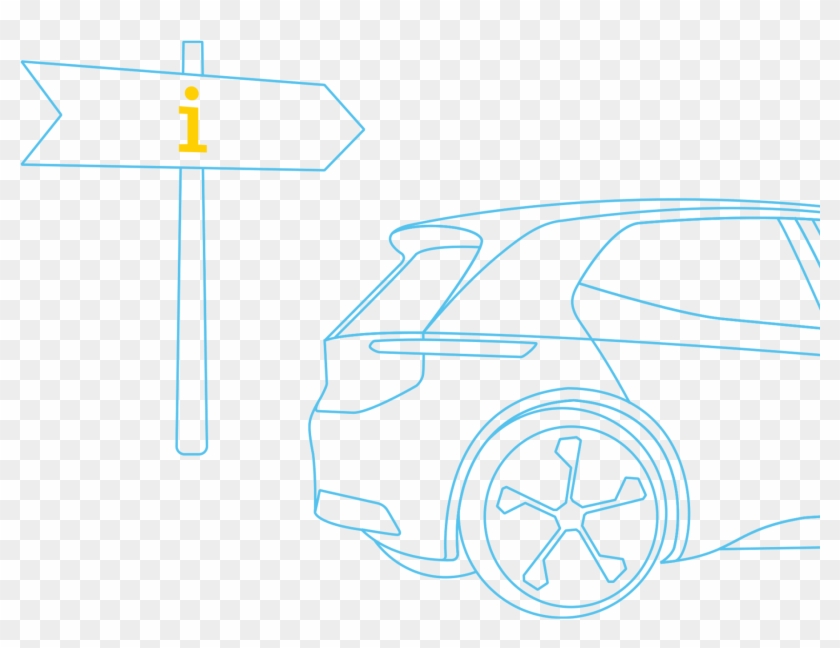 Electric Vehicle With A Guidepost - Audi Clipart #5149884