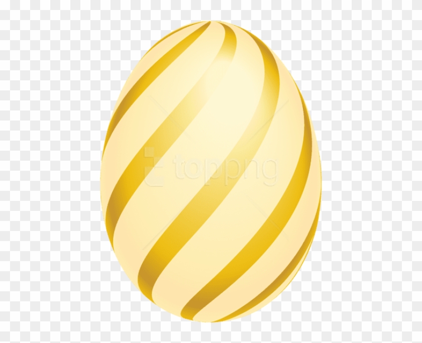 Free Png Download Easter Golden Striped Eggpicture - Circle Clipart