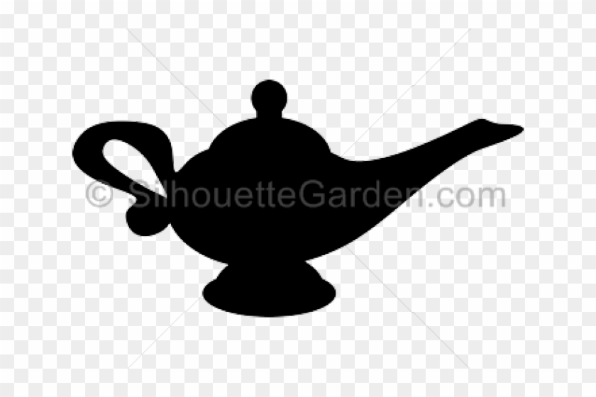 Genie Lamp Aladdin Silhouette Clipart #5150268