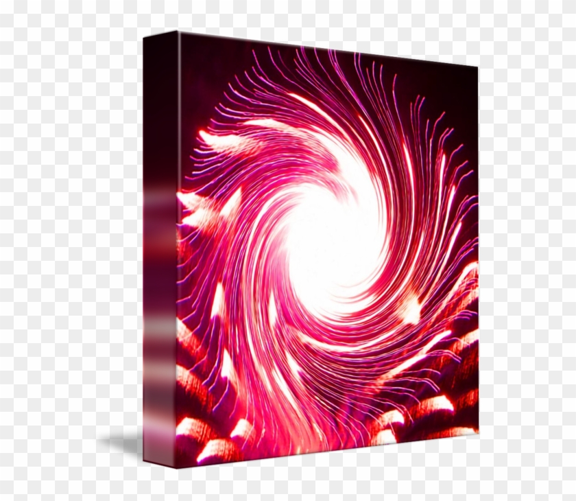 Pink Fire Art Peacock Feather By Sr Smith - Vortex Clipart