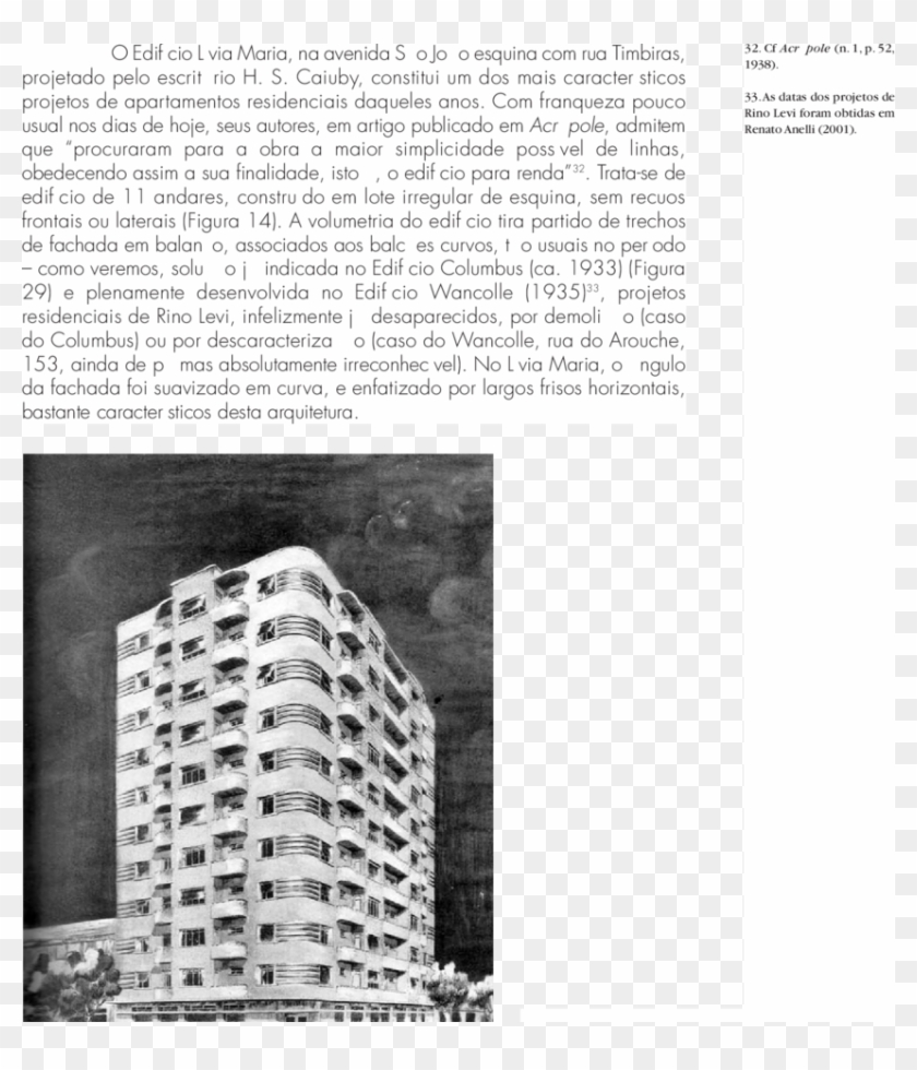 Perspectiva Do Edifício Lívia Maria, Avenida São João - Edificio Columbus Rino Levi Clipart #5150945