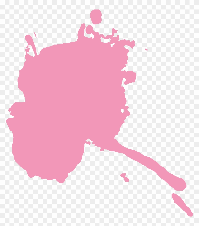 Pink Splash Brush - Illustration Clipart #5151925