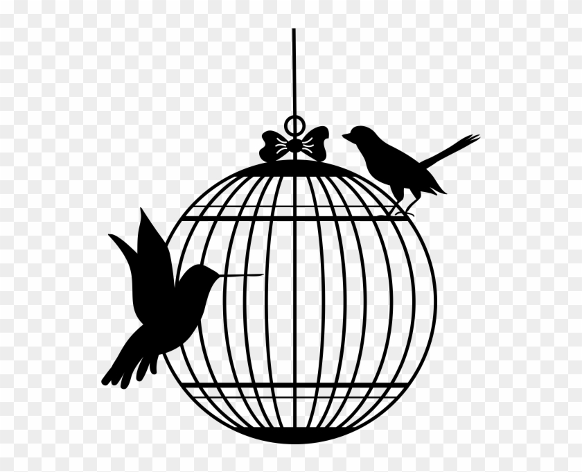 Silueta Jaula De Pajaros , Png Download - Bird Cage Silhouette Png Clipart #5152307