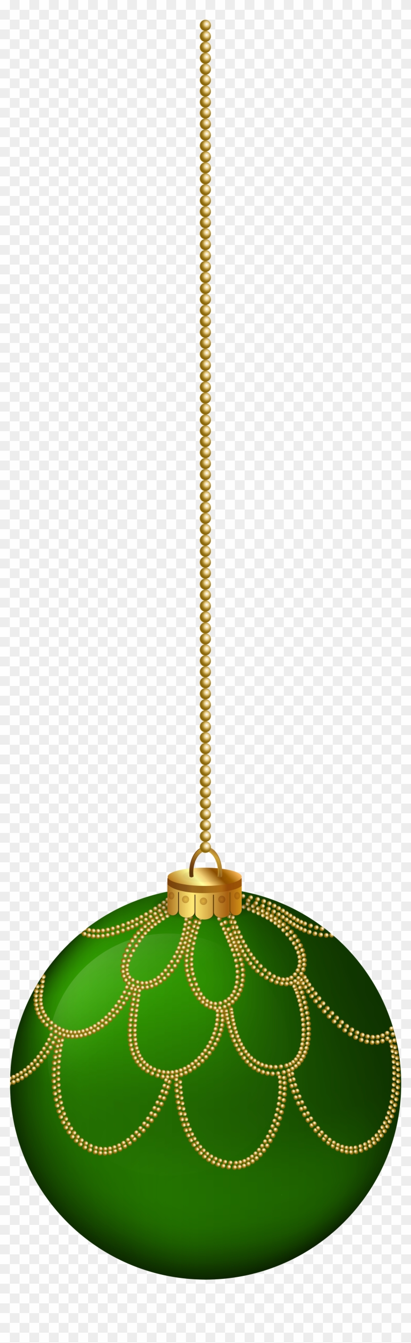 Christmas Ball Hanging Transparent Png , Png Download - Gold And Green Christmas Balls Png Clipart