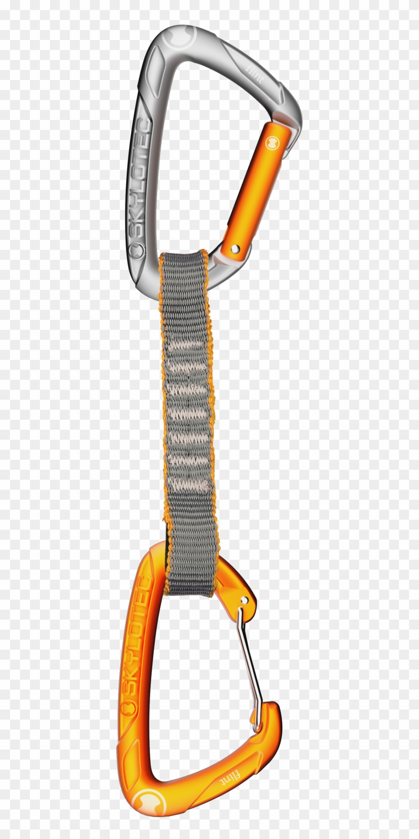 Flint Express Mixed Quickdraws With A Full Gate Carabiner - Belay Device Clipart #5154252