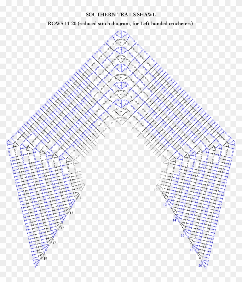 Stay Tuned For Week 4 Coming Out Next Monday - Southern Trails Shawl Stitch Diagram Clipart