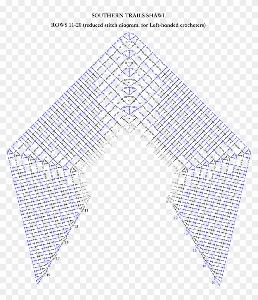 Stay Tuned For Week 4 Coming Out Next Monday - Southern Trails Shawl Stitch Diagram Clipart #5154386